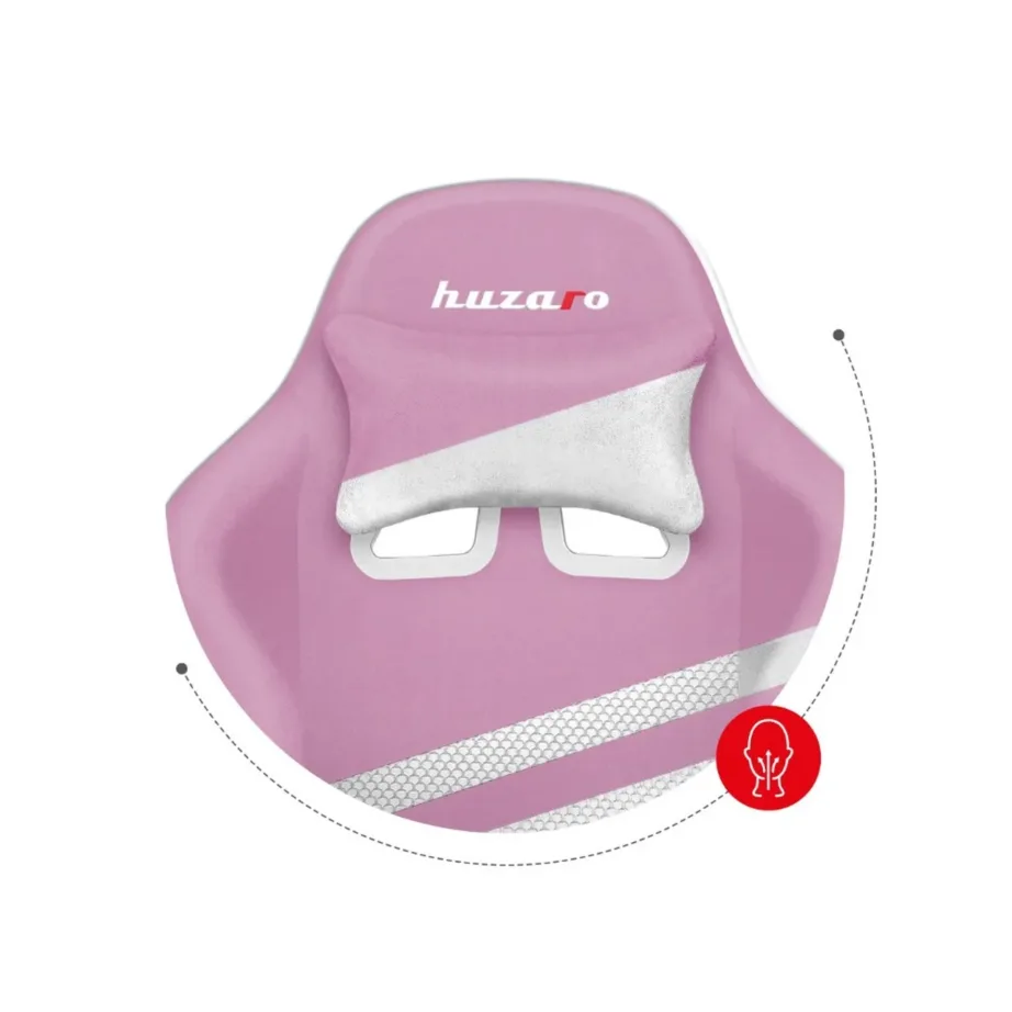 Huzaro Force 4.4 Pink Mesh 71 cm lai roosa/valge võrguga ergonoomiline mänguritool, terasraam, 130 kg kandevõime – 4