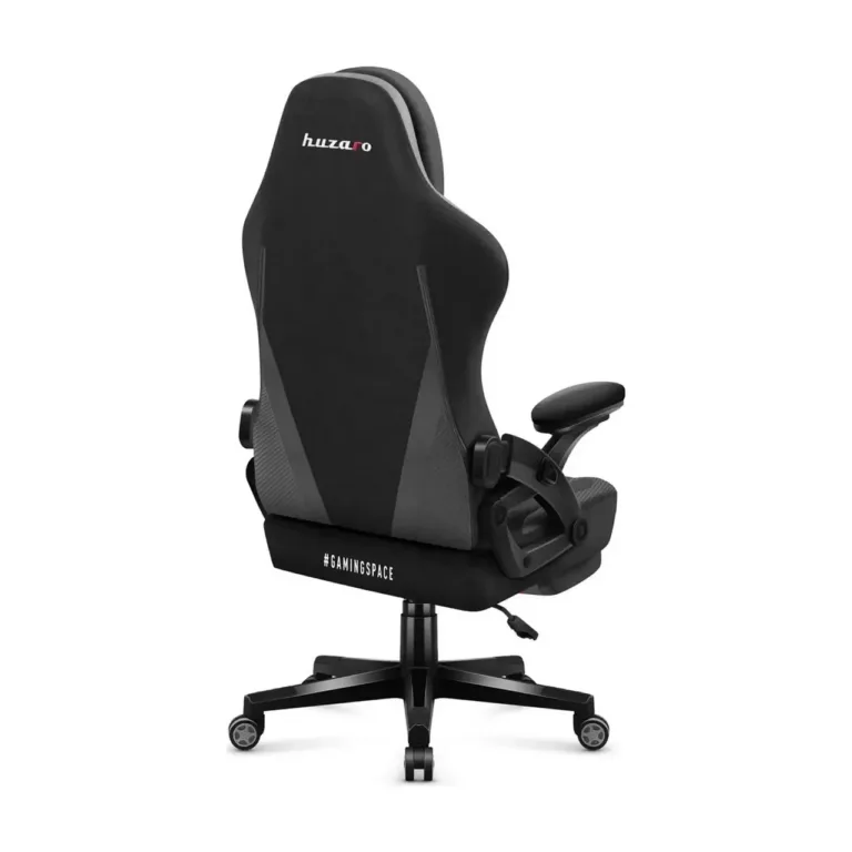 Huzaro Force 4.6 Carbon 64x56x129 cm hall-must mänguritool jalatoe ja reguleeritavate käetugedega, kangast, max 130 kg