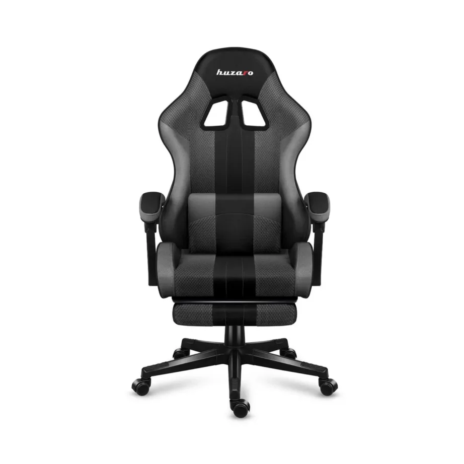 Huzaro Force 4.7 67 cm lai hall-must ergonoomiline mänguritool, hingav kangas, jalatugi, 140 kg kandevõime – 10