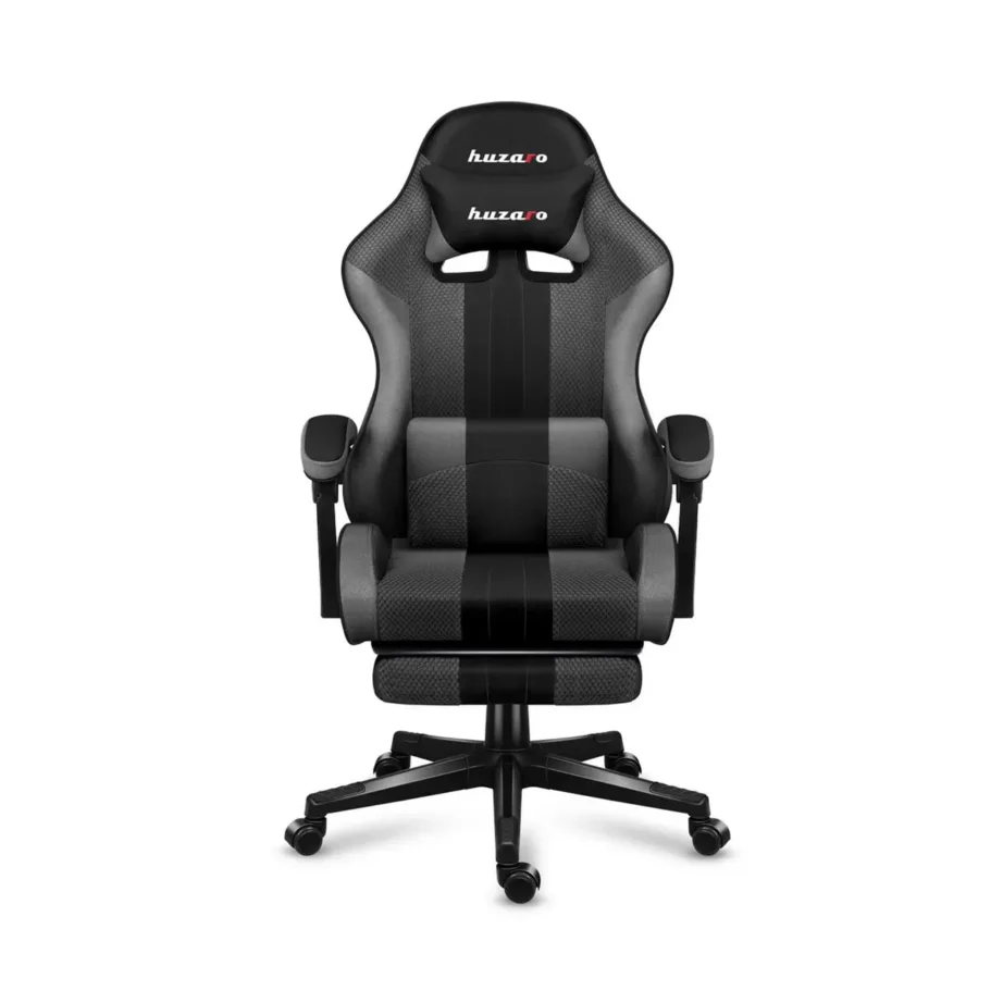 Huzaro Force 4.7 67 cm lai hall-must ergonoomiline mänguritool, hingav kangas, jalatugi, 140 kg kandevõime – 2