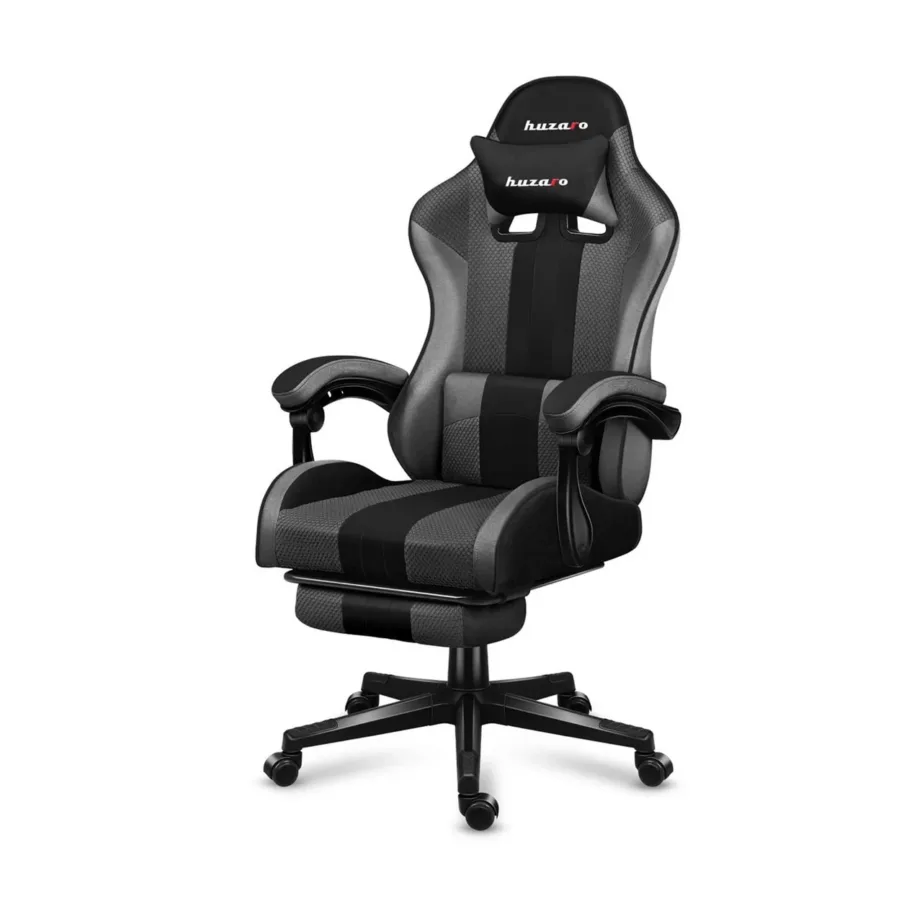 Huzaro Force 4.7 67 cm lai hall-must ergonoomiline mänguritool, hingav kangas, jalatugi, 140 kg kandevõime – 3