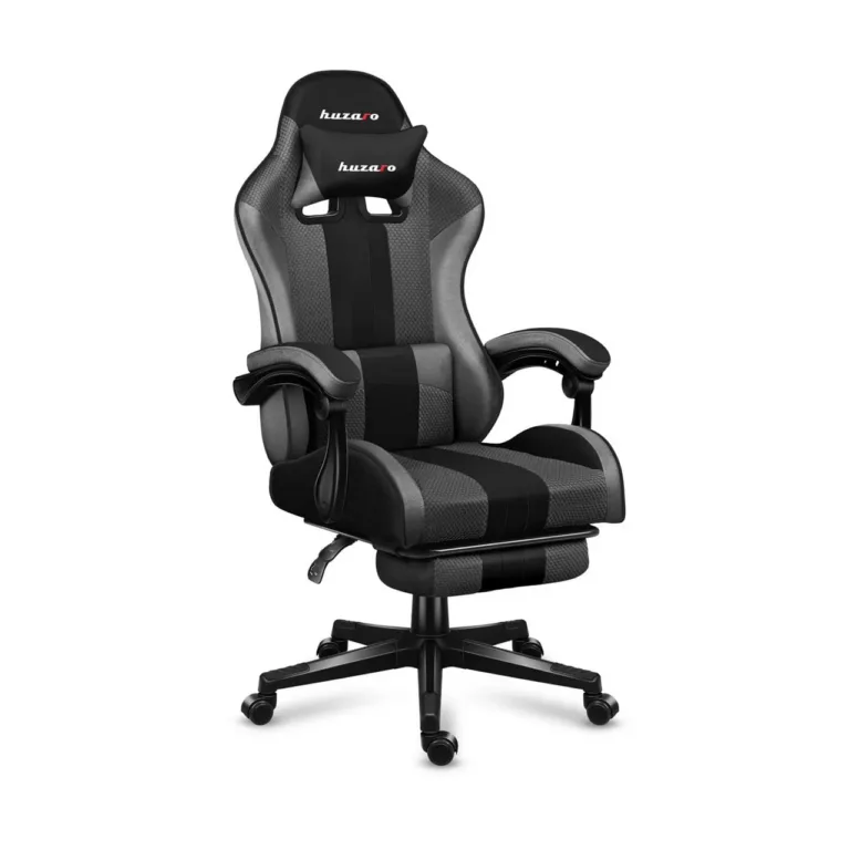 Huzaro Force 4.7 67 cm lai hall-must ergonoomiline mänguritool, hingav kangas, jalatugi, 140 kg kandevõime