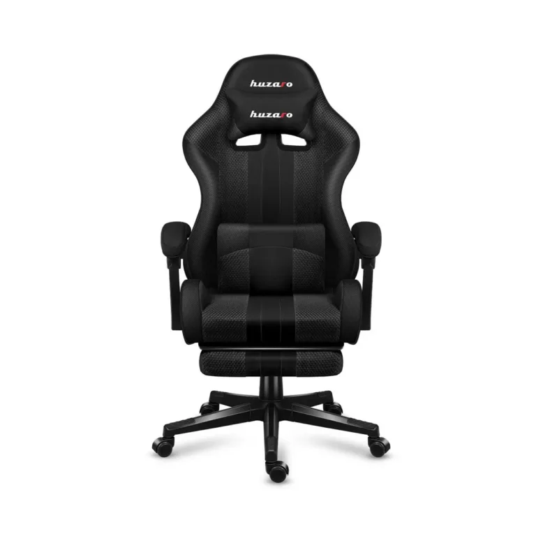 Huzaro Force 4.7 Carbon Mesh must 67 cm lai ergonoomiline mänguritool jalatoe ja pehme kangaga, 140 kg