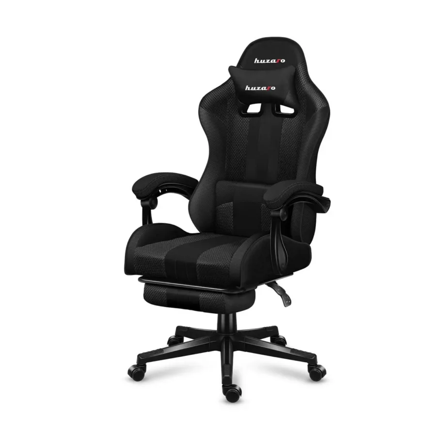 Huzaro Force 4.7 Carbon Mesh must 67 cm lai ergonoomiline mänguritool jalatoe ja pehme kangaga, 140 kg – 3