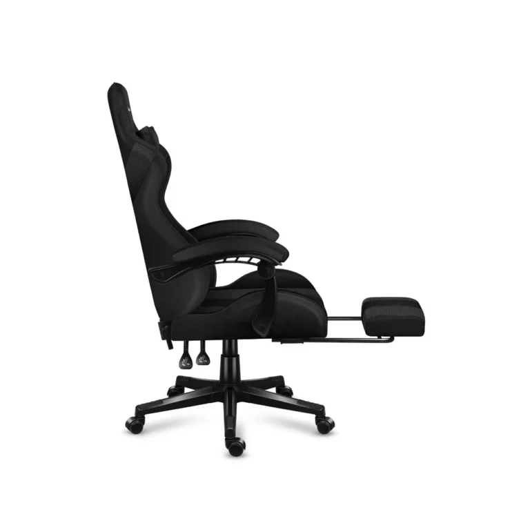 Huzaro Force 4.7 Carbon Mesh must 67 cm lai ergonoomiline mänguritool jalatoe ja pehme kangaga, 140 kg