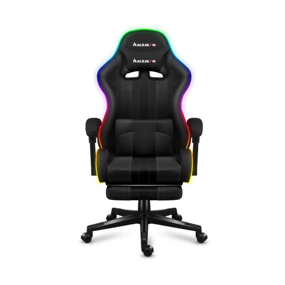 Huzaro Force 4.7 RGB Mesh 67 cm lai must kangast mänguritool jalatoe ja reguleeritava RGB valgustusega, max 140 kg – 8