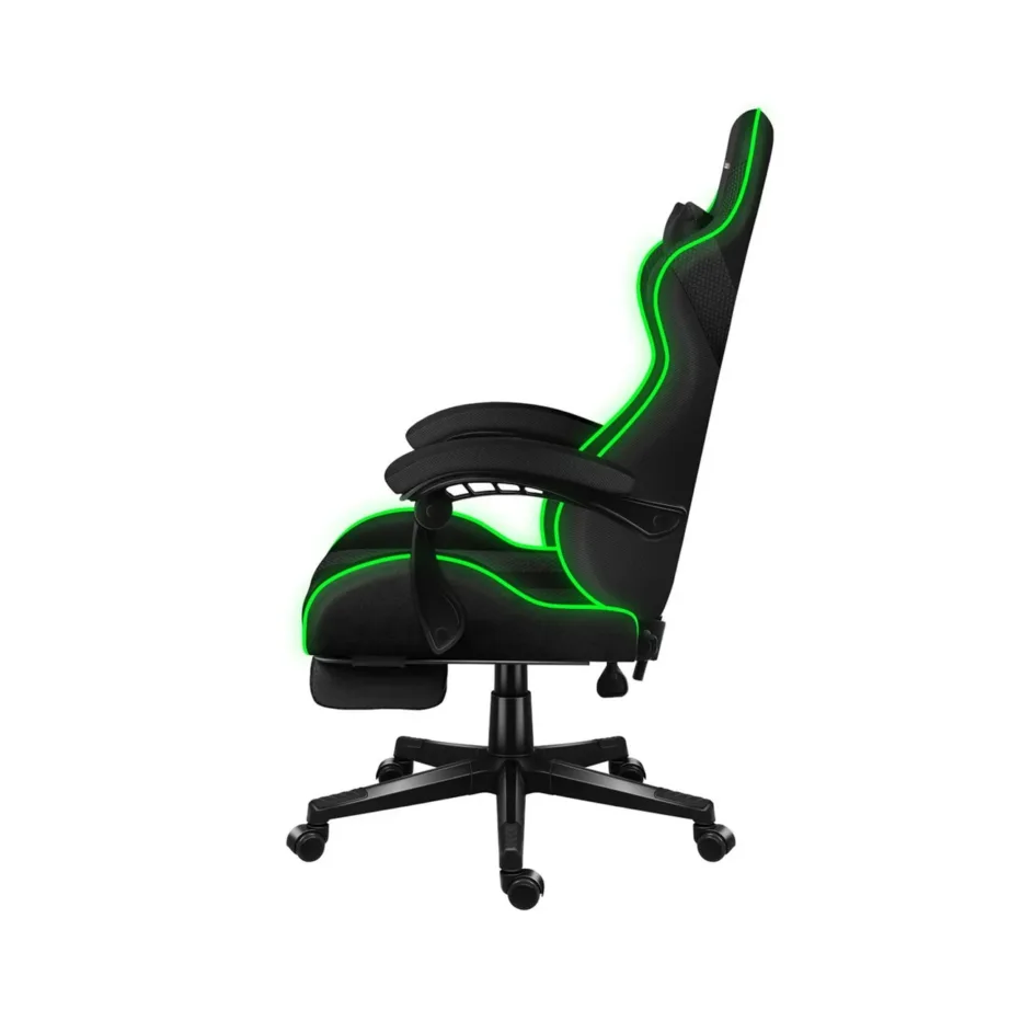 Huzaro Force 4.7 RGB Mesh 67 cm lai must kangast mänguritool jalatoe ja reguleeritava RGB valgustusega, max 140 kg – 10