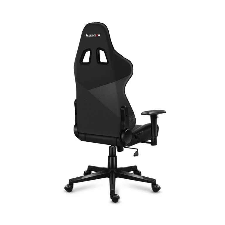 Huzaro Force 6.2 Carbon must mänguritool, hingav võrkkangas, ergonoomiline, reguleeritav kõrgus 44–53,5 cm, kallutatav seljatugi, maksimaalne kandevõime 130 kg