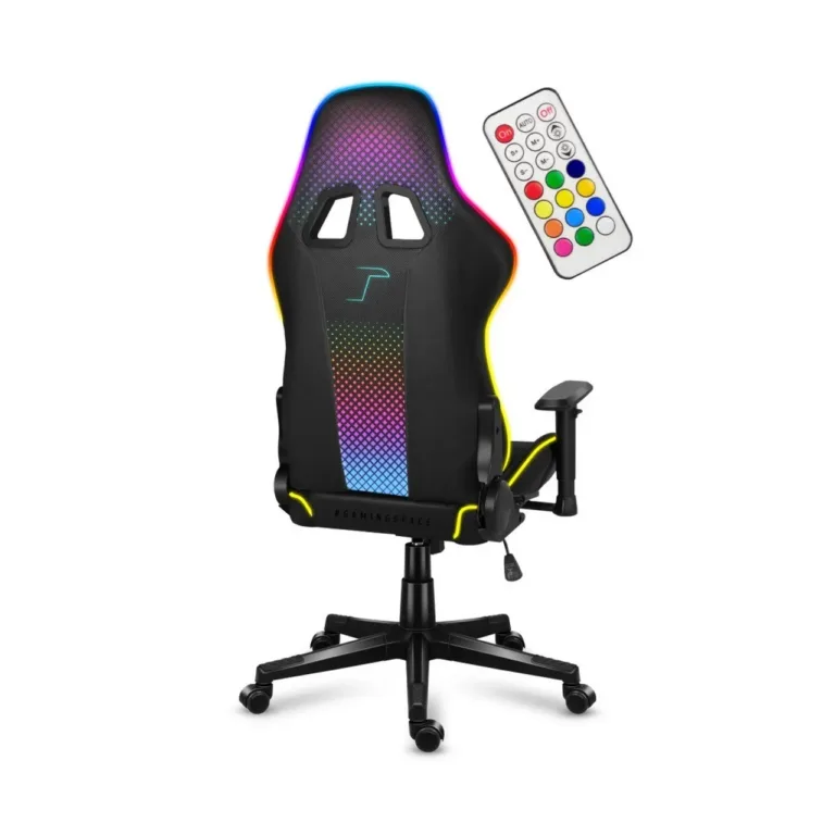 Huzaro Force 6.3 RGB Mesh 125–135 cm must/multicolor ergonoomiline PC mänguritool, valgustusega ja reguleeritava seljatoega, terasraam, 130 kg