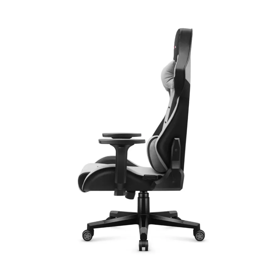 Huzaro Force 7.6 hall-must kangast ergonoomiline mänguritool, 150 kg kandevõime, kallutatav seljatugi, 3D käetoed, nimmepadi ja kaelapadi – 2