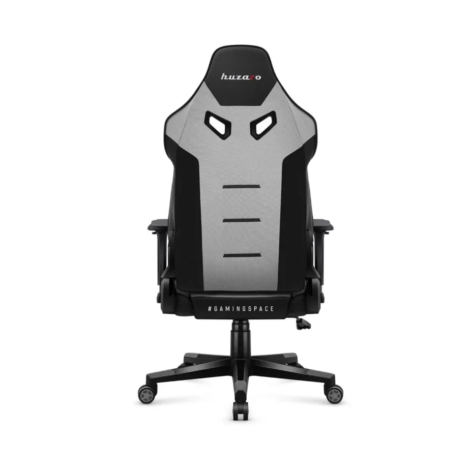 Huzaro Force 7.6 hall-must kangast ergonoomiline mänguritool, 150 kg kandevõime, kallutatav seljatugi, 3D käetoed, nimmepadi ja kaelapadi – 7