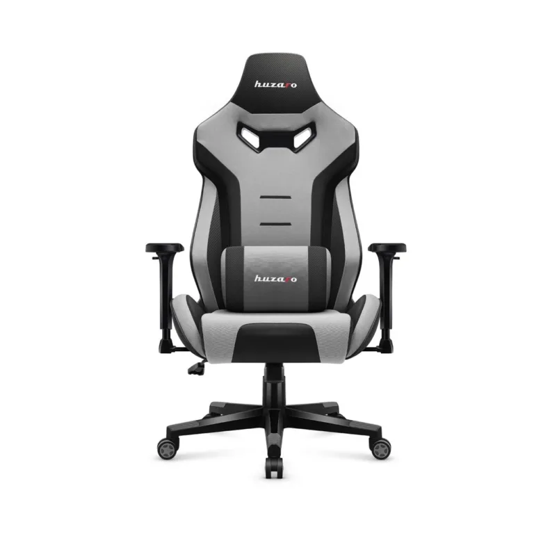 Huzaro Force 7.6 hall-must kangast ergonoomiline mänguritool, 150 kg kandevõime, kallutatav seljatugi, 3D käetoed, nimmepadi ja kaelapadi