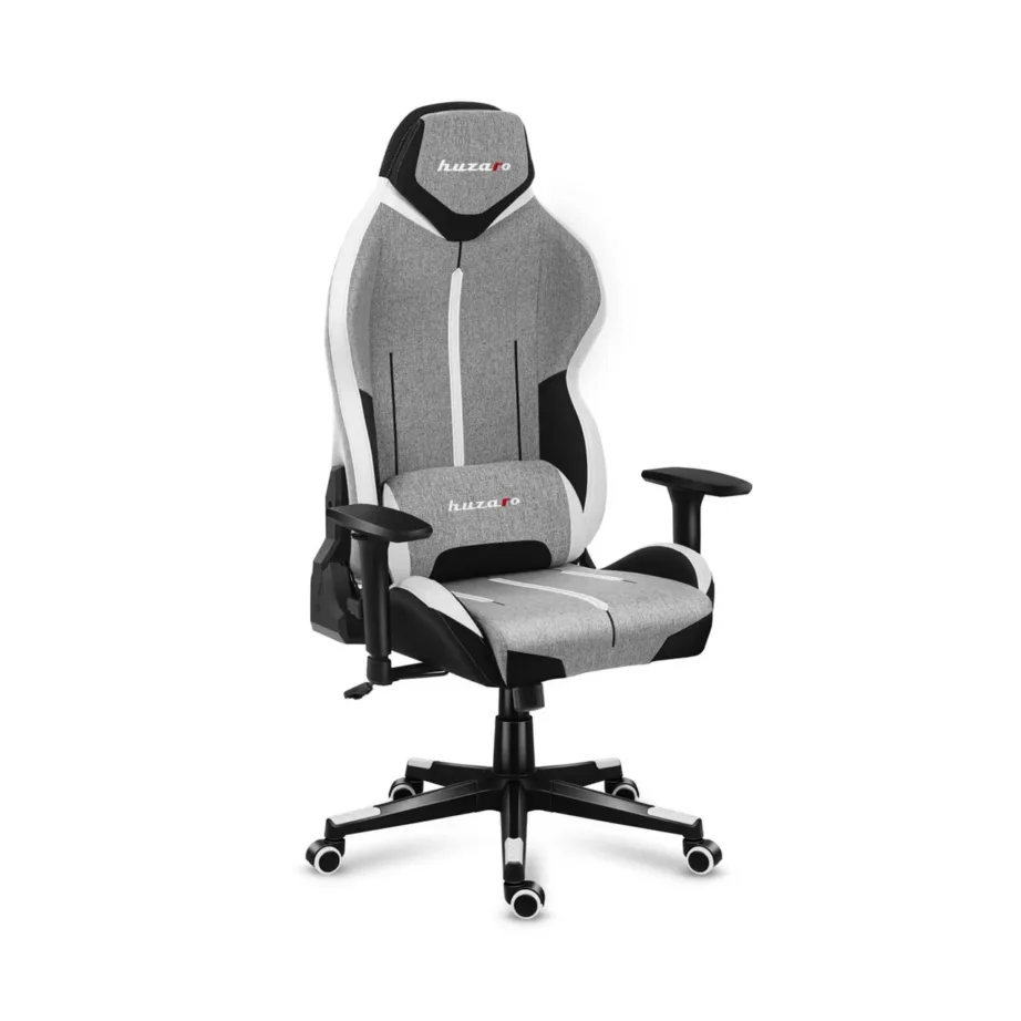 Huzaro Force 7.9 hall 128–138 cm ergonoomiline mänguritool, kangas, 150 kg, kallutatav seljatugi, reguleeritavad käetoed
