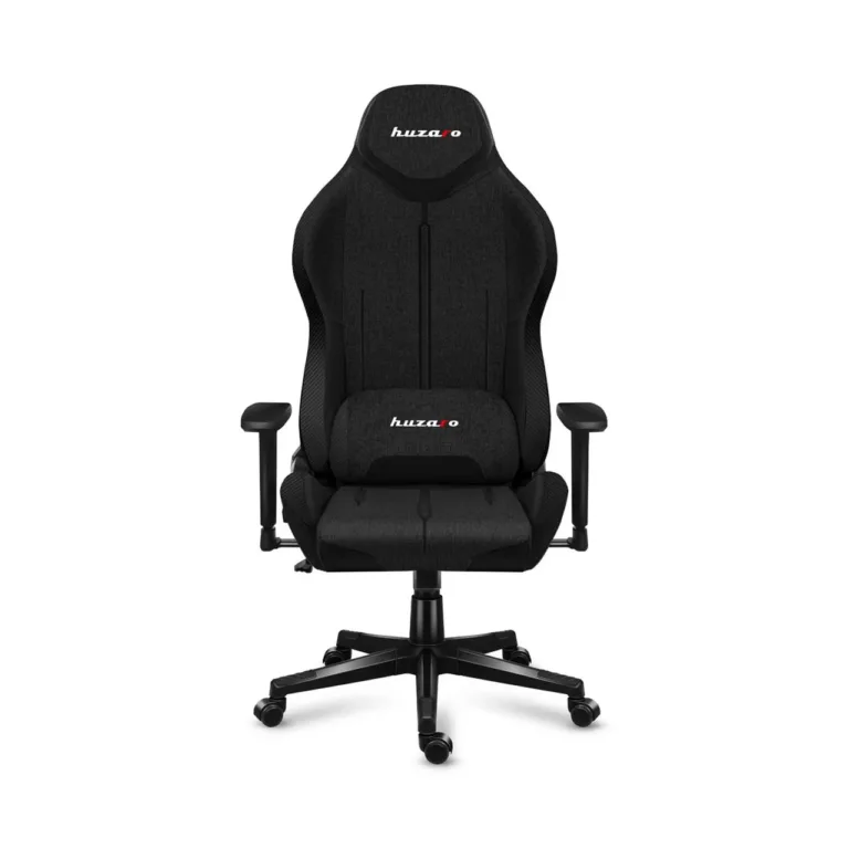 Huzaro Force 7.9 must tekstiilist gaming-tool 73x73x128–138 cm, ergonoomiline, reguleeritav seljatugi 90–160°, 150 kg kandevõime, PU rataste ja kõva käetoega