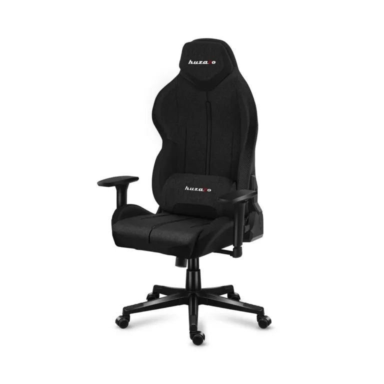 Huzaro Force 7.9 must tekstiilist gaming-tool 73x73x128–138 cm, ergonoomiline, reguleeritav seljatugi 90–160°, 150 kg kandevõime, PU rataste ja kõva käetoega