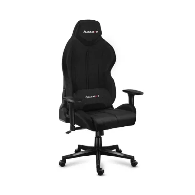 Huzaro Force 7.9 must tekstiilist gaming-tool 73x73x128–138 cm, ergonoomiline, reguleeritav seljatugi 90–160°, 150 kg kandevõime, PU rataste ja kõva käetoega