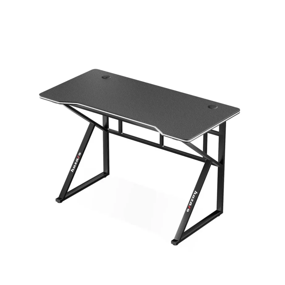 Huzaro Hero 1.6 Black 120x60x75 cm metallraamiga MDF süsinikmust mängurilaud kaabliavadega – 4