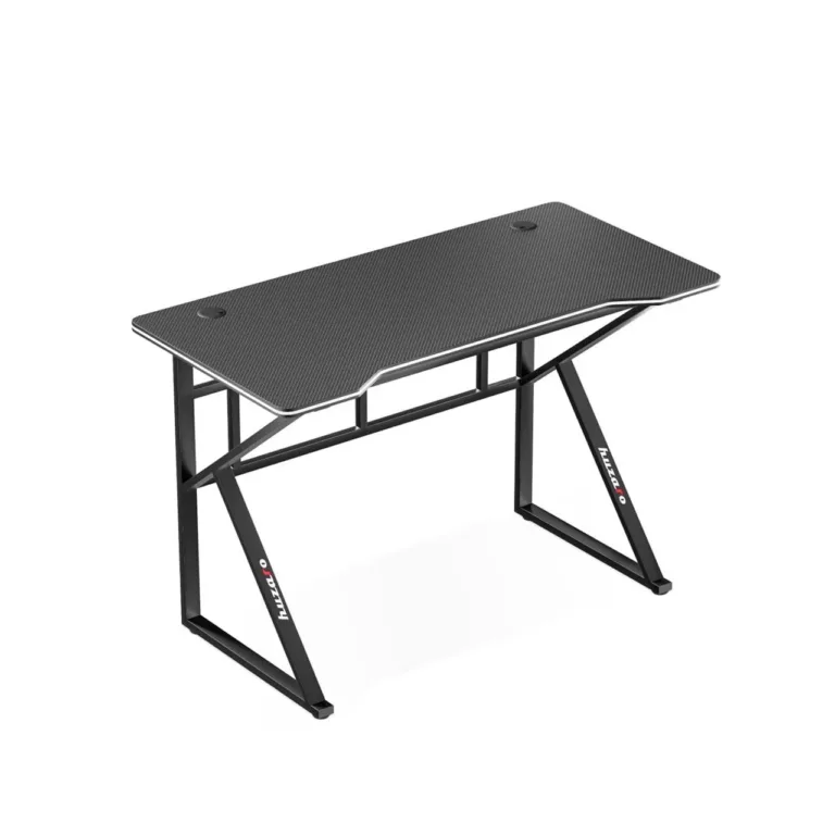 Huzaro Hero 1.6 Black 120x60x75 cm metallraamiga MDF süsinikmust mängurilaud kaabliavadega