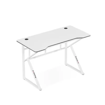 Huzaro Hero 1.6 White 120x60x75 cm valge metallraamiga MDF-mängurilaud kaabliavadega