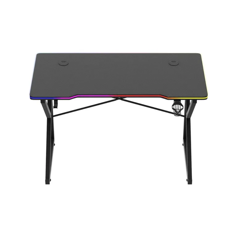 Huzaro Hero 1.7 RGB Black 120x60 cm LED-valgustusega mängulaud joogitopsi- ja klapikonksuga