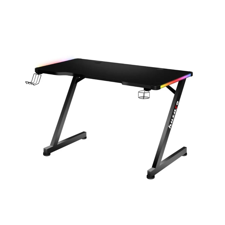 Huzaro Hero 2.5 RGB 120×60 cm must LED-valgustusega MDF mängurilaud puldiga – 5