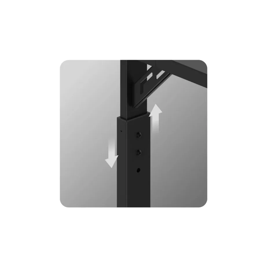 Huzaro Hero 2.6 120×60 cm must metallraamiga reguleeritava kõrgusega mängurilaud, kruusi- ja kõrvaklapihoidikuga – 8