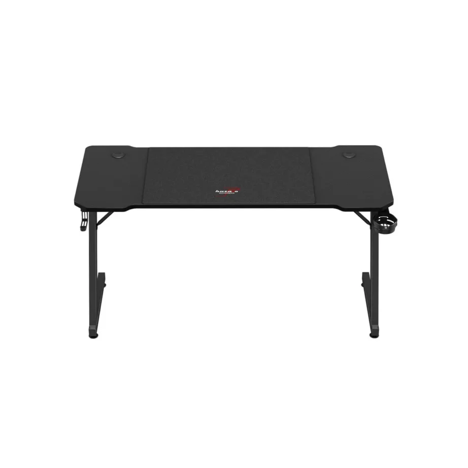 Huzaro Hero 3.3 Black 140×60 cm must mängurilaud kaablihaldussüsteemi ja tarvikute hoidikutega – 4