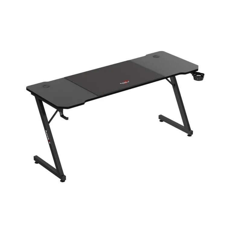 Huzaro Hero 4.8 Black 160x60 cm must sirge mängurilaud kaabli- ja topsihoidikuga ning kõrvaklapikonksuga