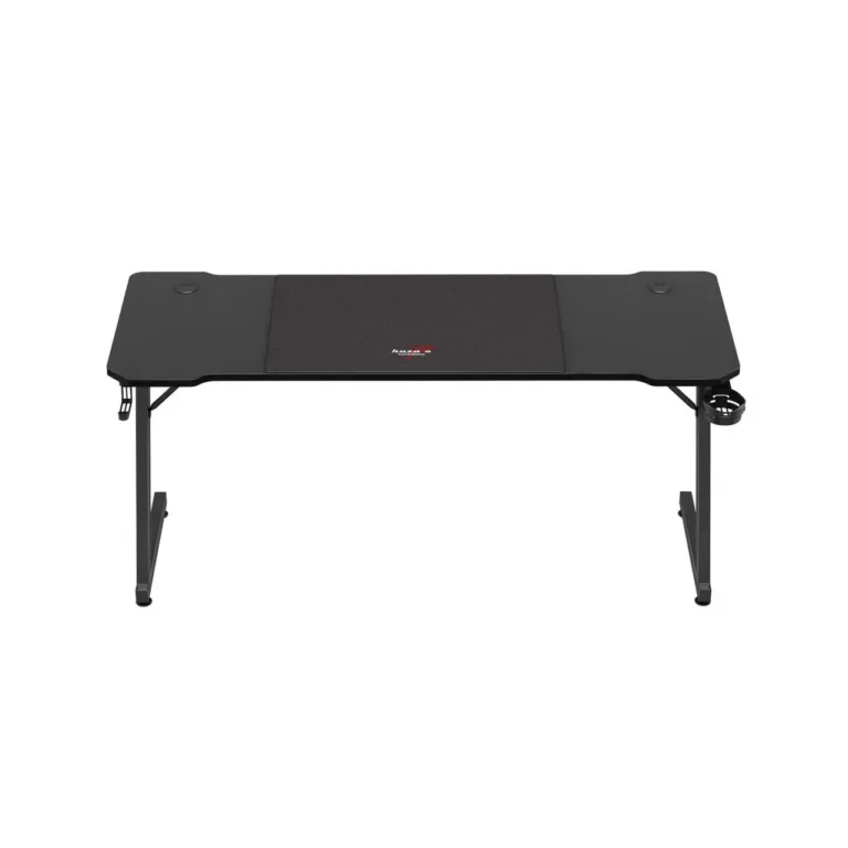 Huzaro Hero 4.8 Black 160x60 cm must sirge mängurilaud kaabli- ja topsihoidikuga ning kõrvaklapikonksuga
