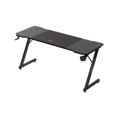 Huzaro Hero 4.8 Black 160x60 cm must sirge mängurilaud kaabli- ja topsihoidikuga ning kõrvaklapikonksuga
