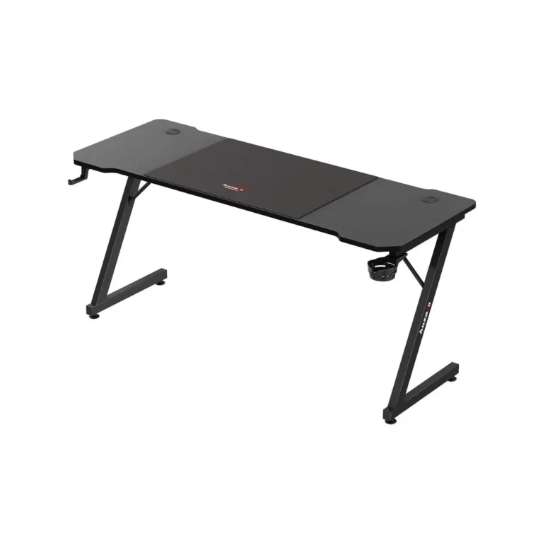 Huzaro Hero 4.8 Black 160x60 cm must sirge mängurilaud kaabli- ja topsihoidikuga ning kõrvaklapikonksuga