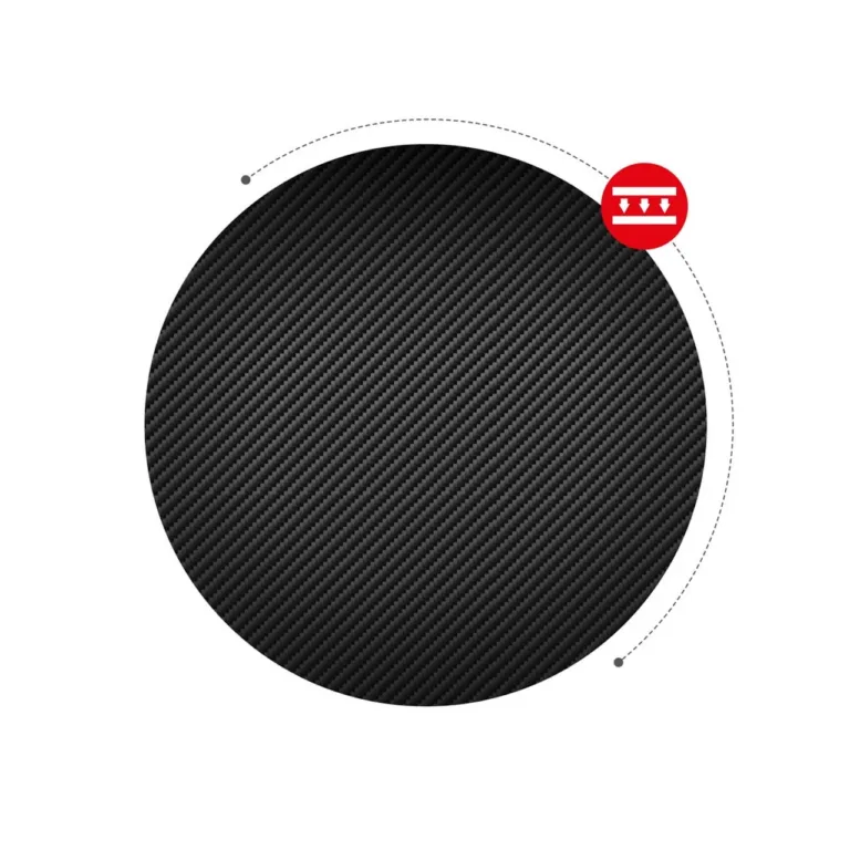 Huzaro Hero 5.0 120x60 cm must/punane alumiiniumraamiga mängurilaud süsinikkiust lauaplaadiga, kaablihalduse ja kõrvaklapikonksuga