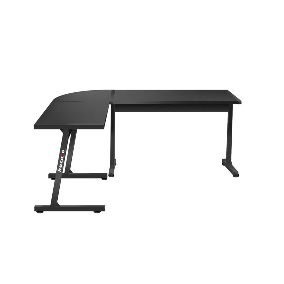 Huzaro Hero 6.0 Black 147x112x74 cm L-kujuline, carbon-viimistlusega, terasraamiga nurgatöölaud – 3