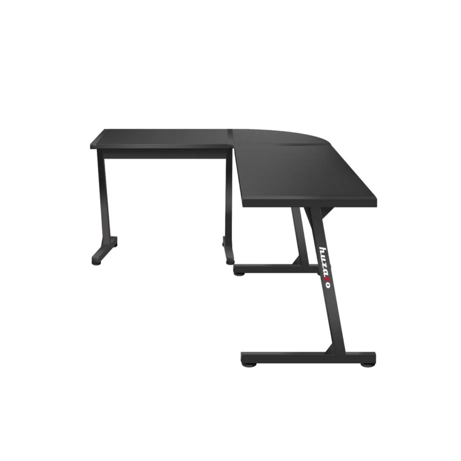 Huzaro Hero 6.0 Black 147x112x74 cm L-kujuline, carbon-viimistlusega, terasraamiga nurgatöölaud – 6