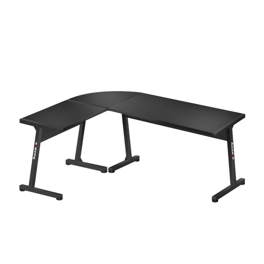 Huzaro Hero 6.0 Black 147x112x74 cm L-kujuline, carbon-viimistlusega, terasraamiga nurgatöölaud – 7