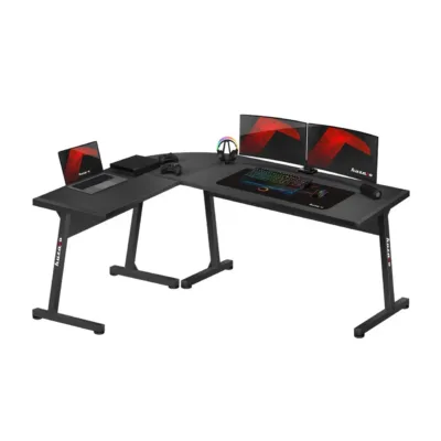 Huzaro Hero 6.0 Black 147x112x74 cm L-kujuline, carbon-viimistlusega, terasraamiga nurgatöölaud