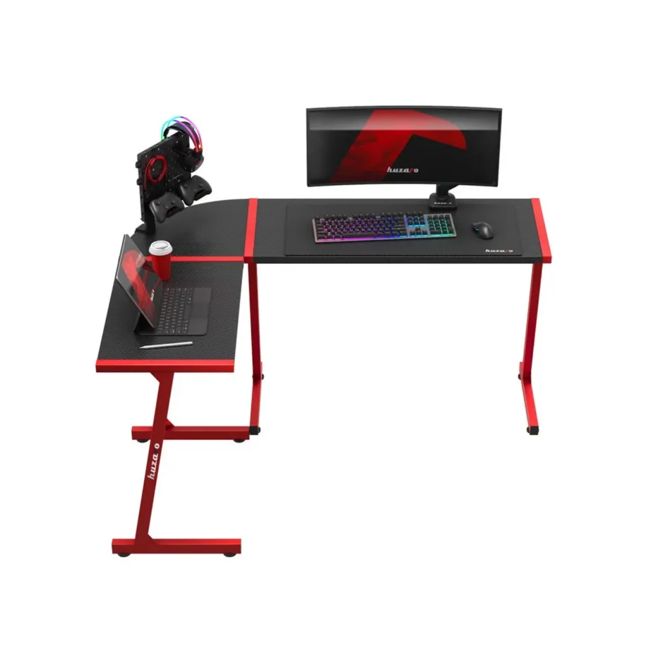 Huzaro Hero 6.0 Red 147×112 cm terasraamiga L-kujuline süsinikkiuga nurgalaud - 8