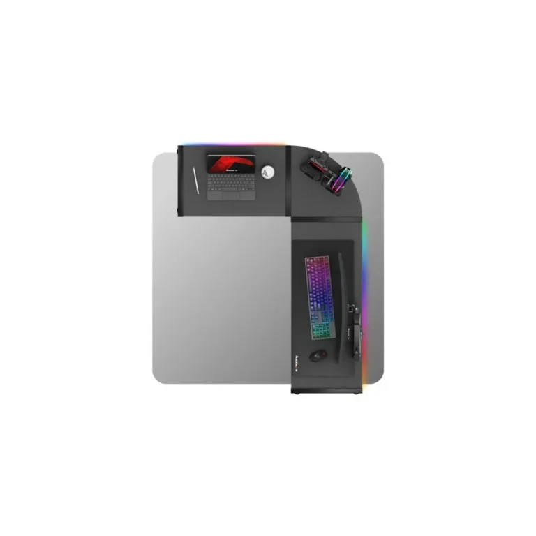Huzaro Hero 6.0 RGB 147x112x74 cm L-kujuline must süsinikkiust LED-nurgalaud mänguritele