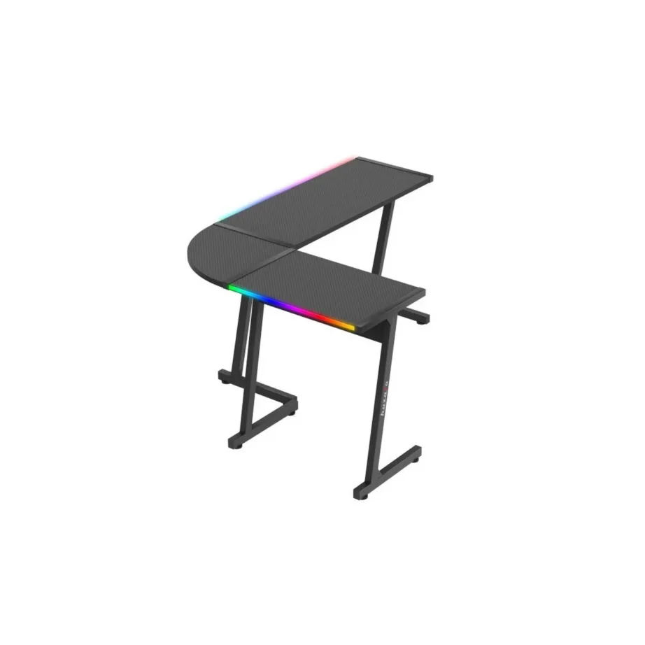 Huzaro Hero 6.0 RGB 147x112x74 cm L-kujuline must süsinikkiust LED-nurgalaud mänguritele – 3