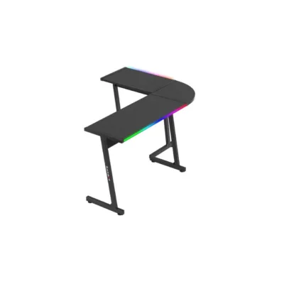 Huzaro Hero 6.0 RGB 147x112x74 cm L-kujuline must süsinikkiust LED-nurgalaud mänguritele