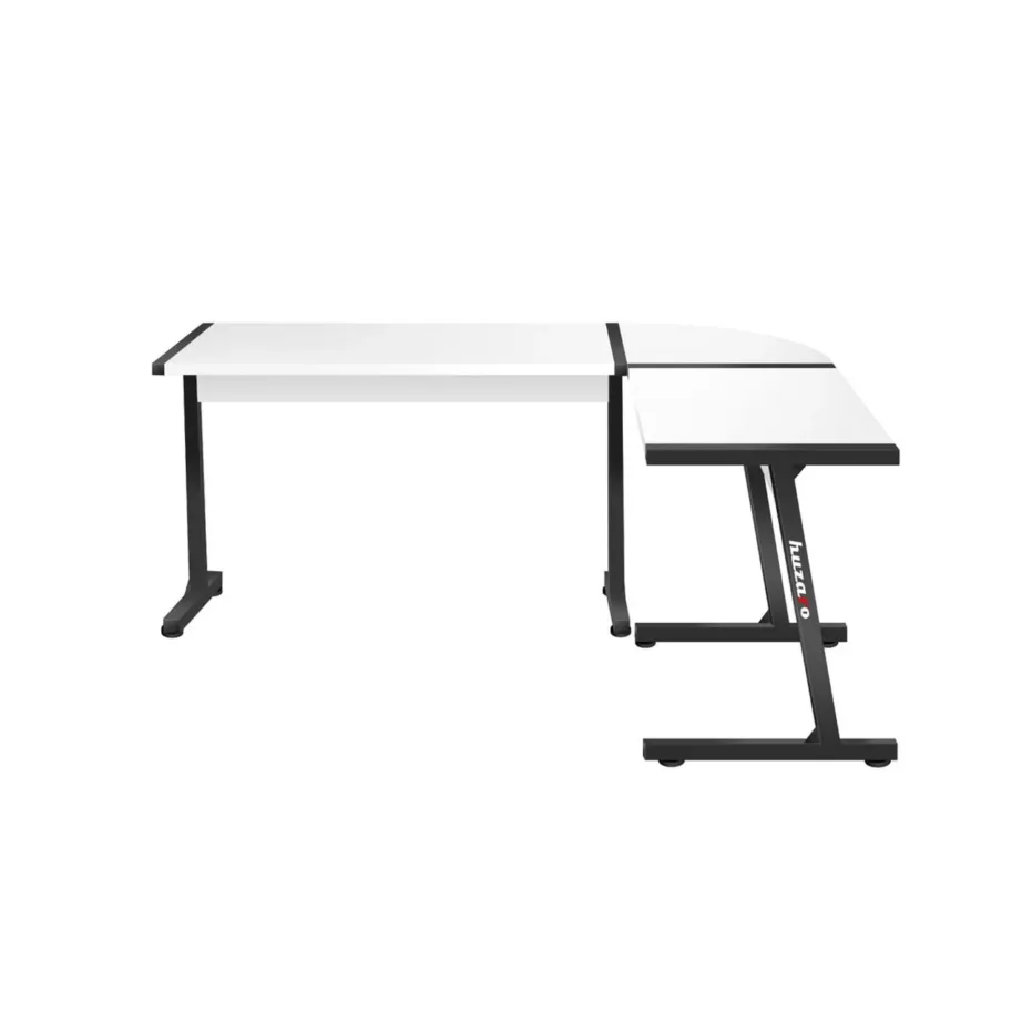Huzaro Hero 6.0 White 147x112x74 cm L-kujuline süsinikkiust nurgalaud terasraamiga, vasaku/parema paigalduse võimalusega – 2