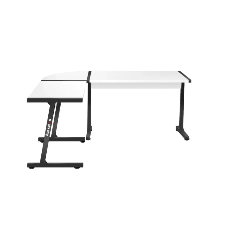 Huzaro Hero 6.0 White 147x112x74 cm L-kujuline süsinikkiust nurgalaud terasraamiga, vasaku/parema paigalduse võimalusega