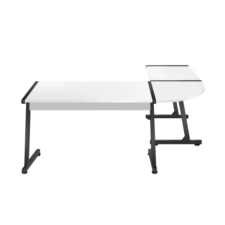 Huzaro Hero 6.0 White 147x112x74 cm L-kujuline süsinikkiust nurgalaud terasraamiga, vasaku/parema paigalduse võimalusega – 4