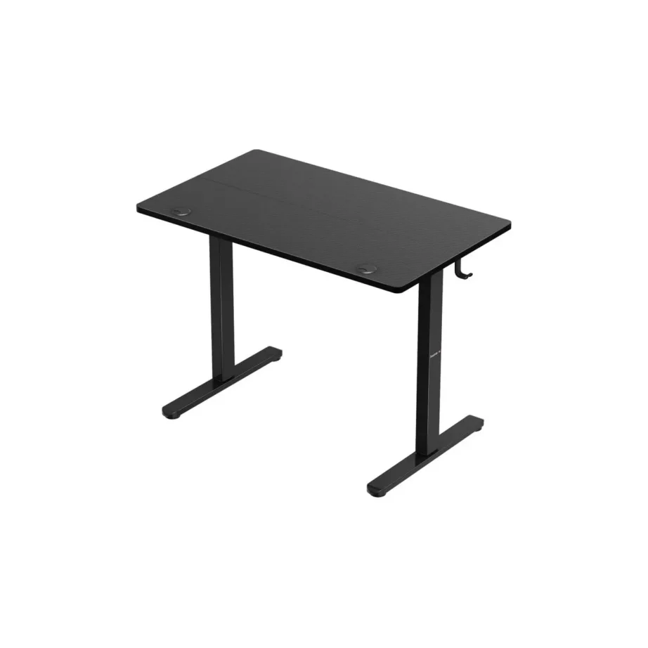 Huzaro Hero 7.9 Black elektriline reguleeritava kõrgusega 100×60 cm must mängurilaud, maksimaalne kõrgus 118 cm, kandevõime 70 kg, klapikonksu ja kaabliavadega – 2