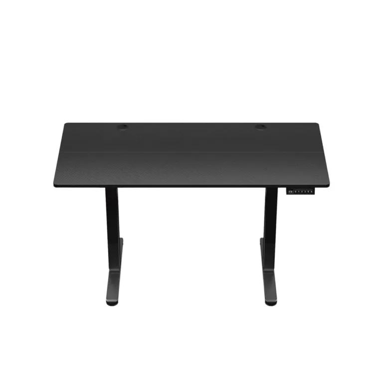 Huzaro Hero 8.2 Black 120x60 cm MDF must, kõrguse reguleerimisega mängurilaud, metallraam, 80 kg kandevõime, mälufunktsioon, kaabliavad ja klapikonks