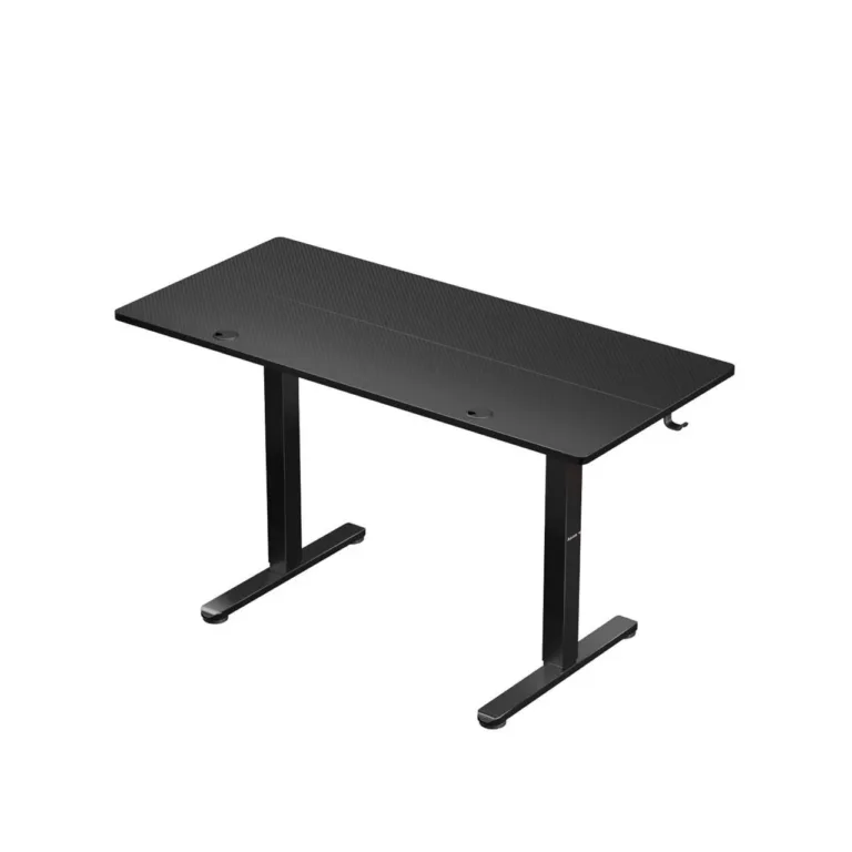 Huzaro Hero 8.2 Black 120x60 cm MDF must, kõrguse reguleerimisega mängurilaud, metallraam, 80 kg kandevõime, mälufunktsioon, kaabliavad ja klapikonks