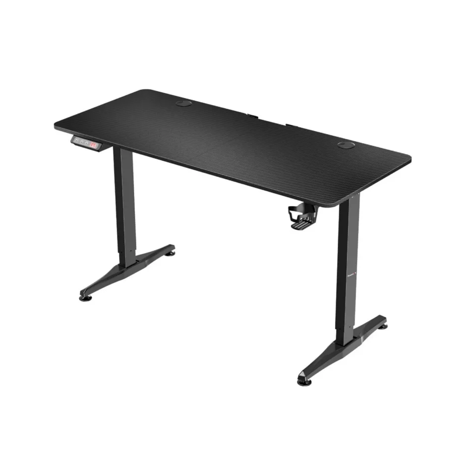 Huzaro Hero 8.5 140×60 cm must elektriliselt reguleeritava kõrgusega mängurilaud LED-paneeliga, alumiiniumraam, MDF-plaadiga - 4