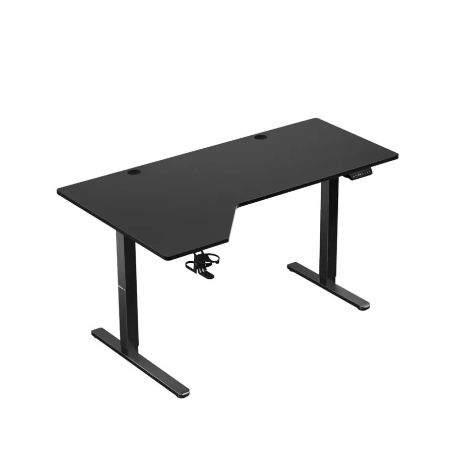 Huzaro Hero 9.1 L-kujuline 119×85 cm elektriliselt reguleeritav must mänguri- ja kontorilaud, MDF, metallraam, USB/USB-C laadimine, 80 kg kandevõime – 13
