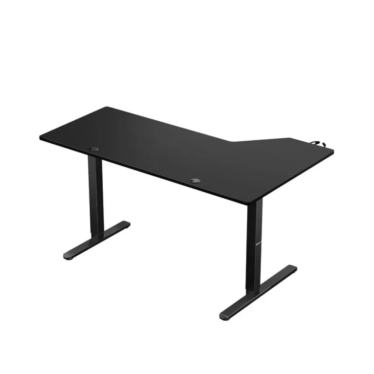 Huzaro Hero 9.1 L-kujuline 119x85 cm elektriliselt reguleeritav must mänguri- ja kontorilaud, MDF, metallraam, USB/USB-C laadimine, 80 kg kandevõime