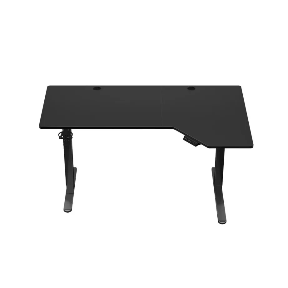 Huzaro Hero 9.1 L-kujuline 119×85 cm elektriliselt reguleeritav must mänguri- ja kontorilaud, MDF, metallraam, USB/USB-C laadimine, 80 kg kandevõime – 9